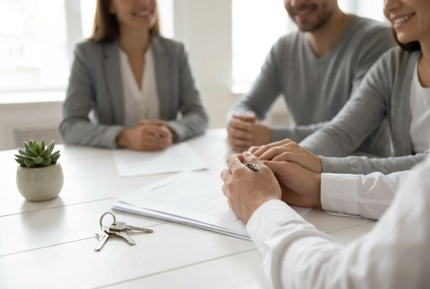 Closing day paperwork signed after automated follow-up kept the deal alive
